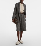 Brunello Cucinelli Shearling-lined suede slippers