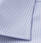 Canali - Light-Blue Micro-Herringbone Cotton Shirt - Men - Blue