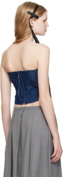 Sandy Liang Indigo Isa Denim Corset