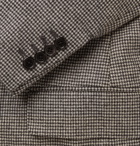 Husbands - Grey Slim-Fit Double-Breasted Houndstooth Wool Blazer - Gray