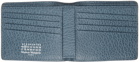 Maison Margiela Blue Grained Bifold Wallet