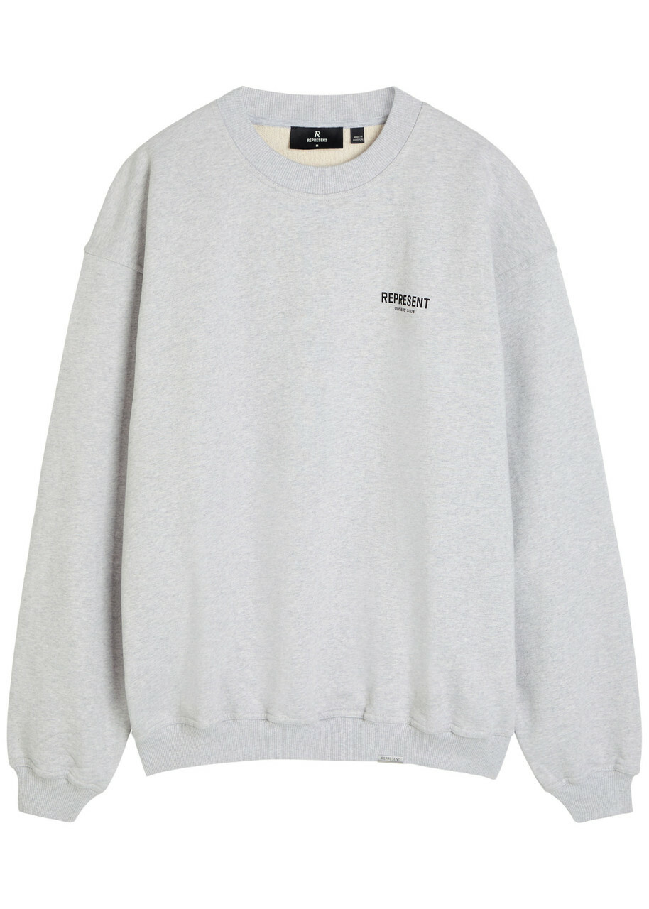 Represent Owners Club Printed Cotton Sweatshirt Grey