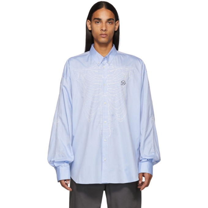 Photo: Doublet Blue Skeleton Embroidery Shirt