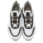 Prada White and Grey Knit Cloudbust Sneakers