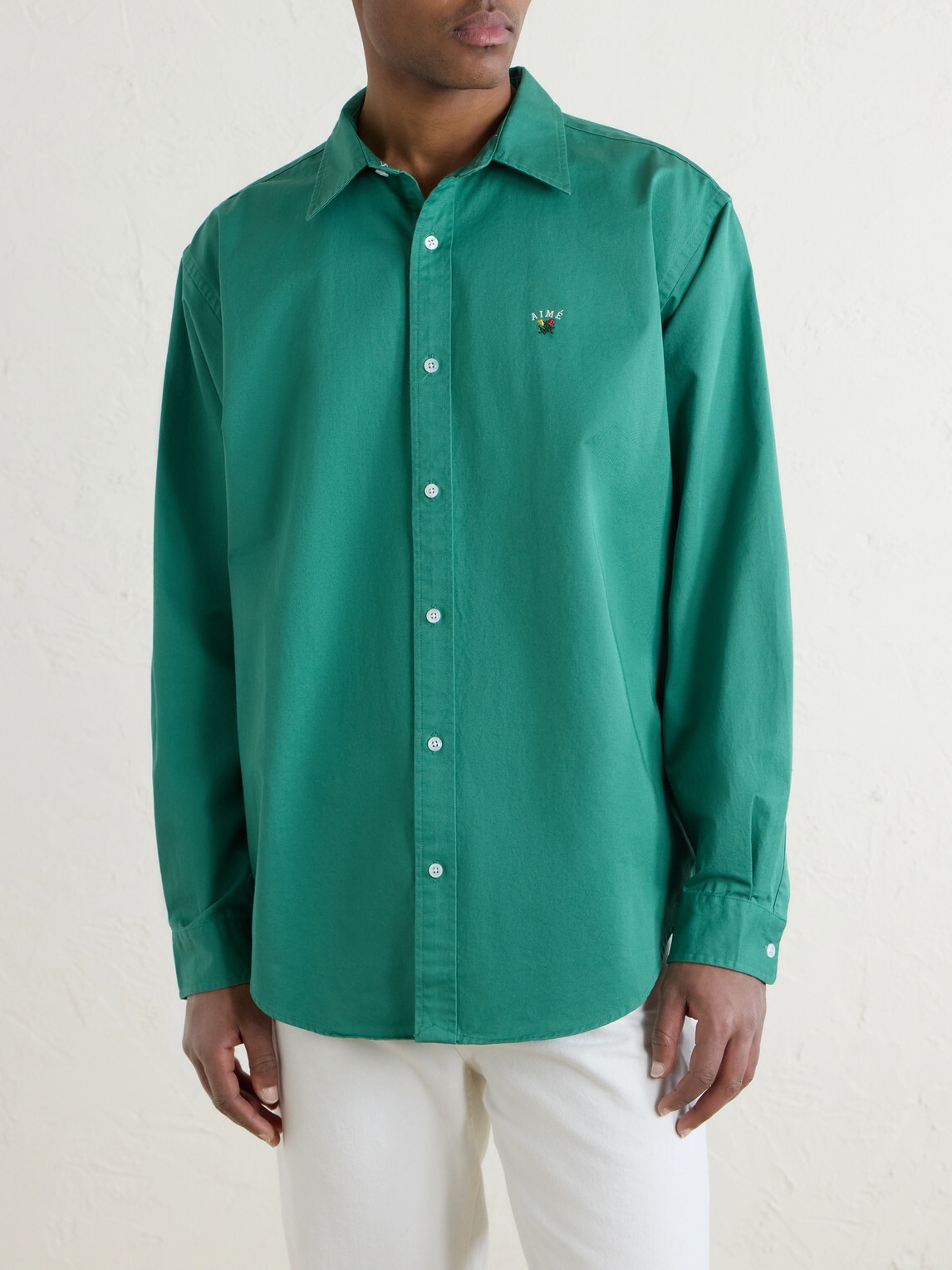 Aimé Leon Dore - Logo-Embroidered Cotton Shirt - Green