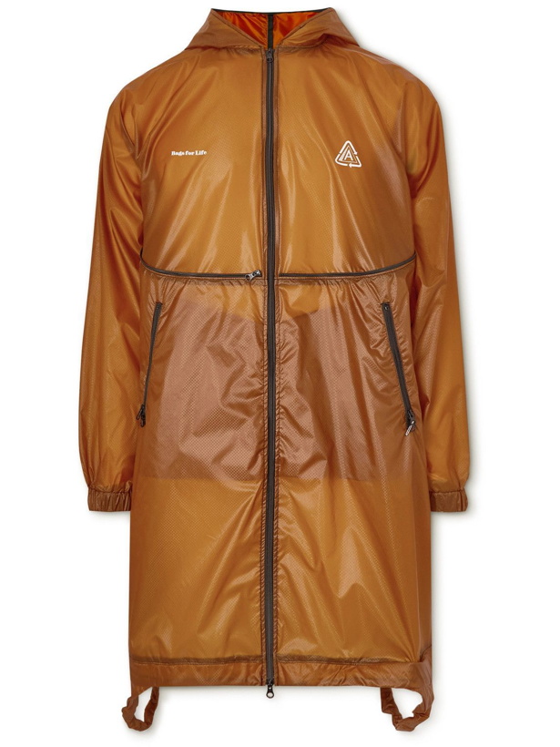 Photo: UNDERCOVER - Convertible Packable Logo-Print Nylon-Ripstop Hooded Jacket - Orange