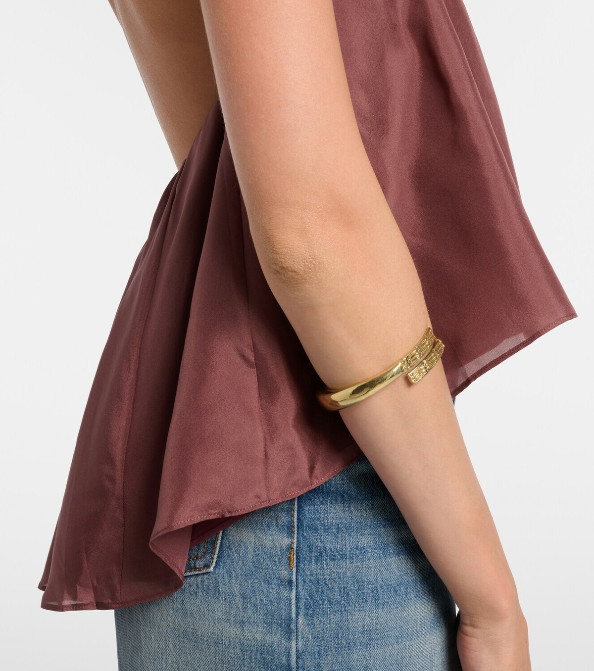 Zimmermann Aster beaded halterneck silk top