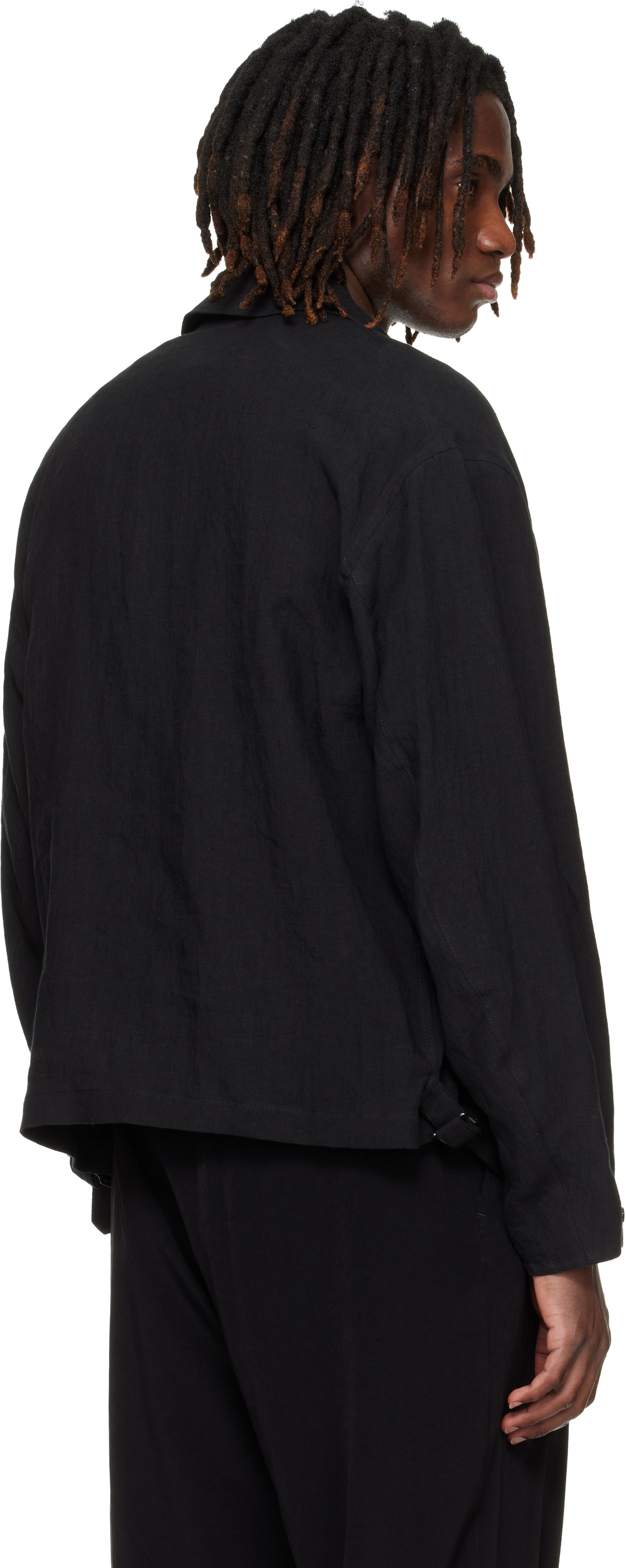 YOHJI YAMAMOTO Black Zip Blouson Jacket