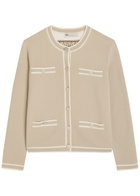 Tory Burch Kendra Wool Cardigan Grey