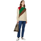 Gucci Off-White and Multicolor Oversize Striped Polo