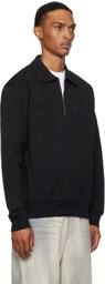 NORSE PROJECTS Black Ketel Relaxed Organic Half Zip Sweatshirt