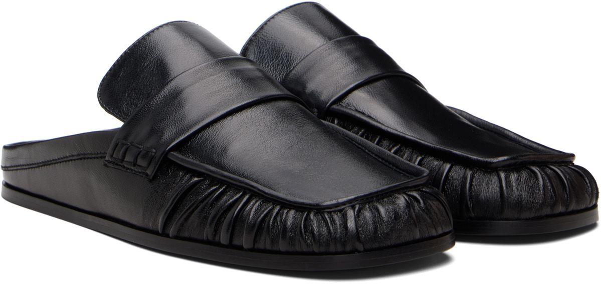 Jil Sander Black Moc Toe Loafers
