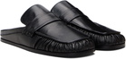 Jil Sander Black Moc Toe Loafers