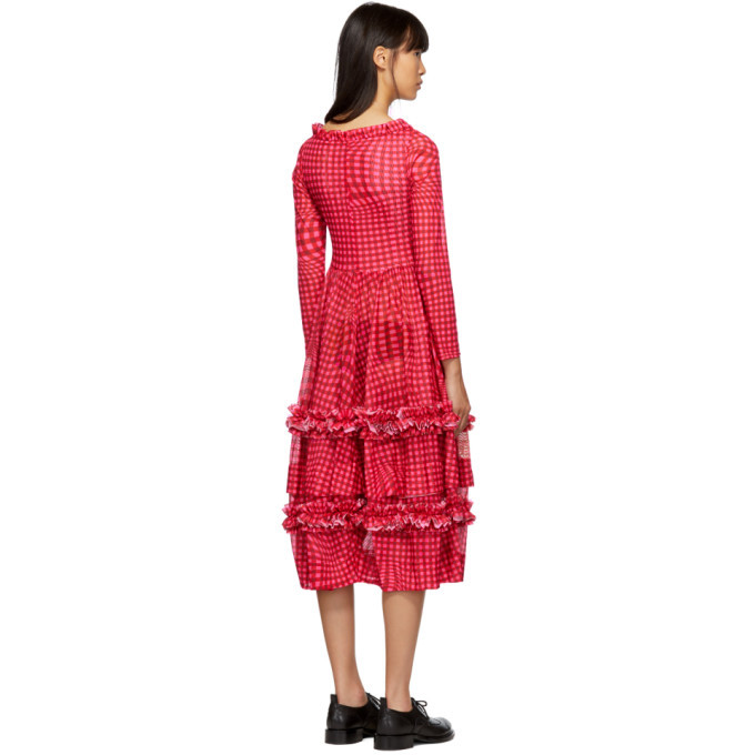 Molly Goddard Pink Gingham Kelly Dress Molly Goddard