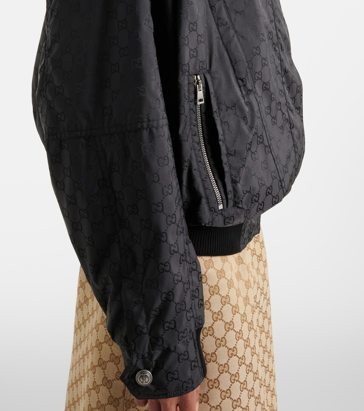 Gucci GG cotton-trimmed jacket