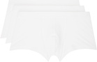 Sunspel Three-Pack White Cotton Boxer Briefs