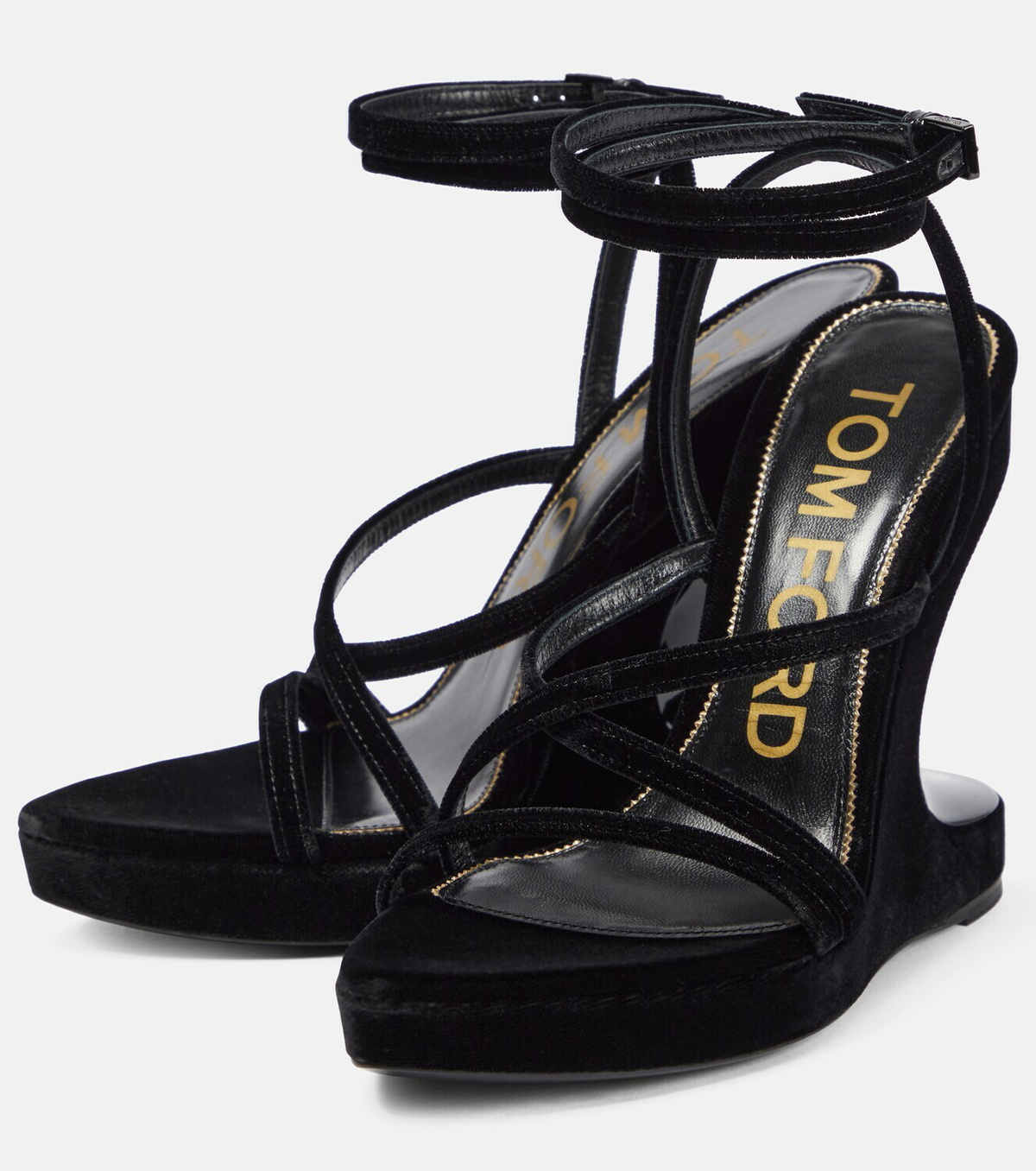 Tom Ford Velvet wedge sandals