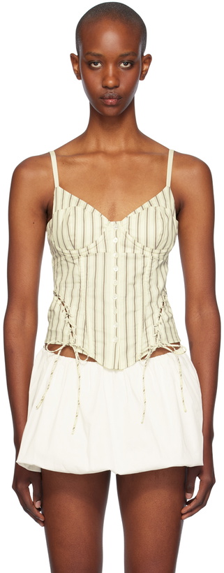 Photo: Miaou Off-White Christina Corset Top