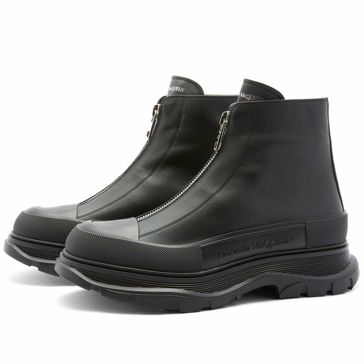Photo: Alexander McQueen Men's Tread Sole Zip Boot in Black