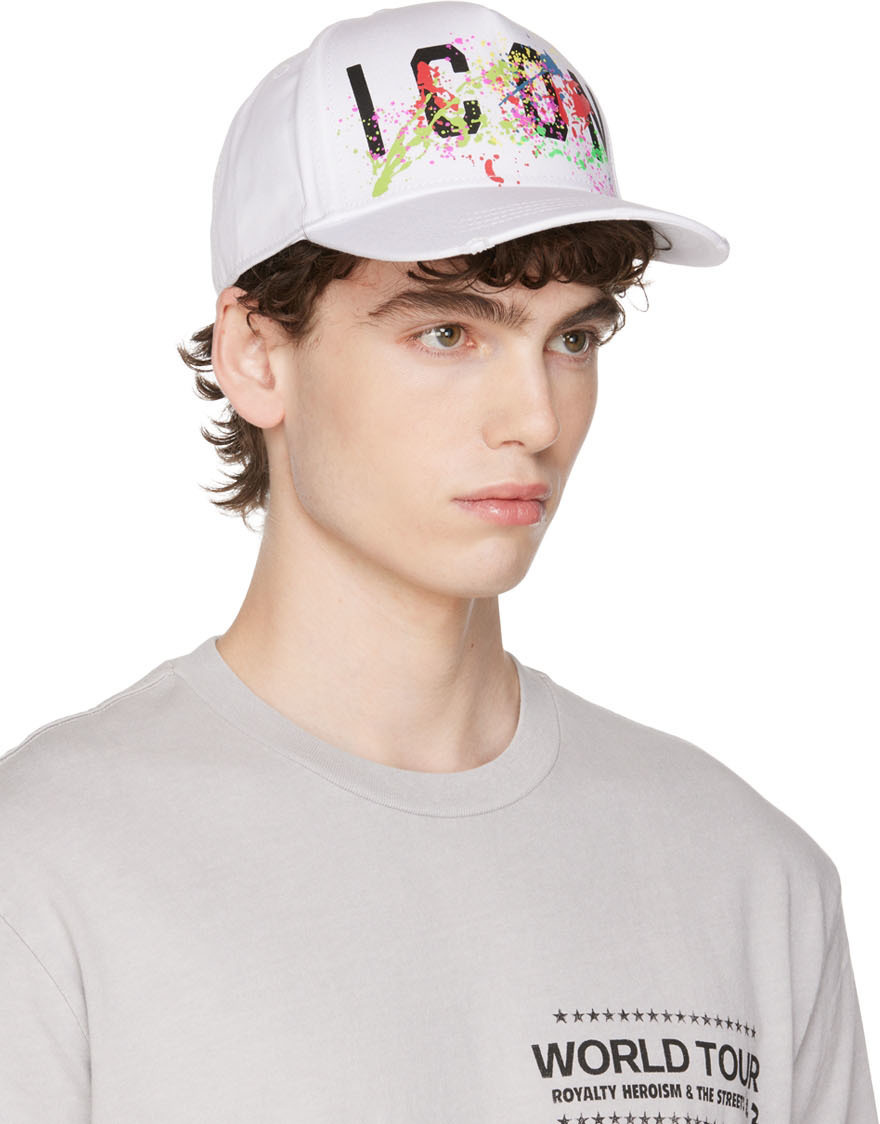 Dsquared hat clearance paint splatter