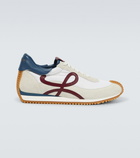 Loewe Flow Runner suede-trimmed sneakers