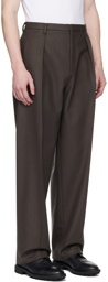 ZEGNA Brown Pleated Trousers