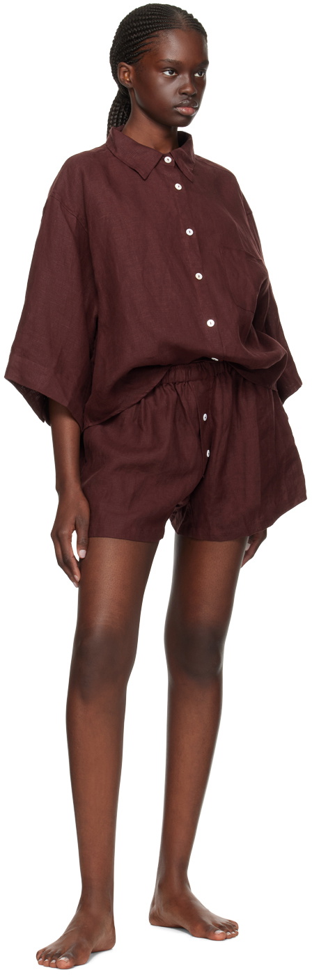 Deiji Studios Burgundy 'The 03' Pyjama Set