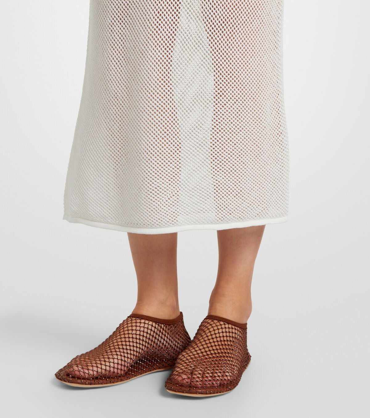 Stella McCartney Crochet cotton midi dress