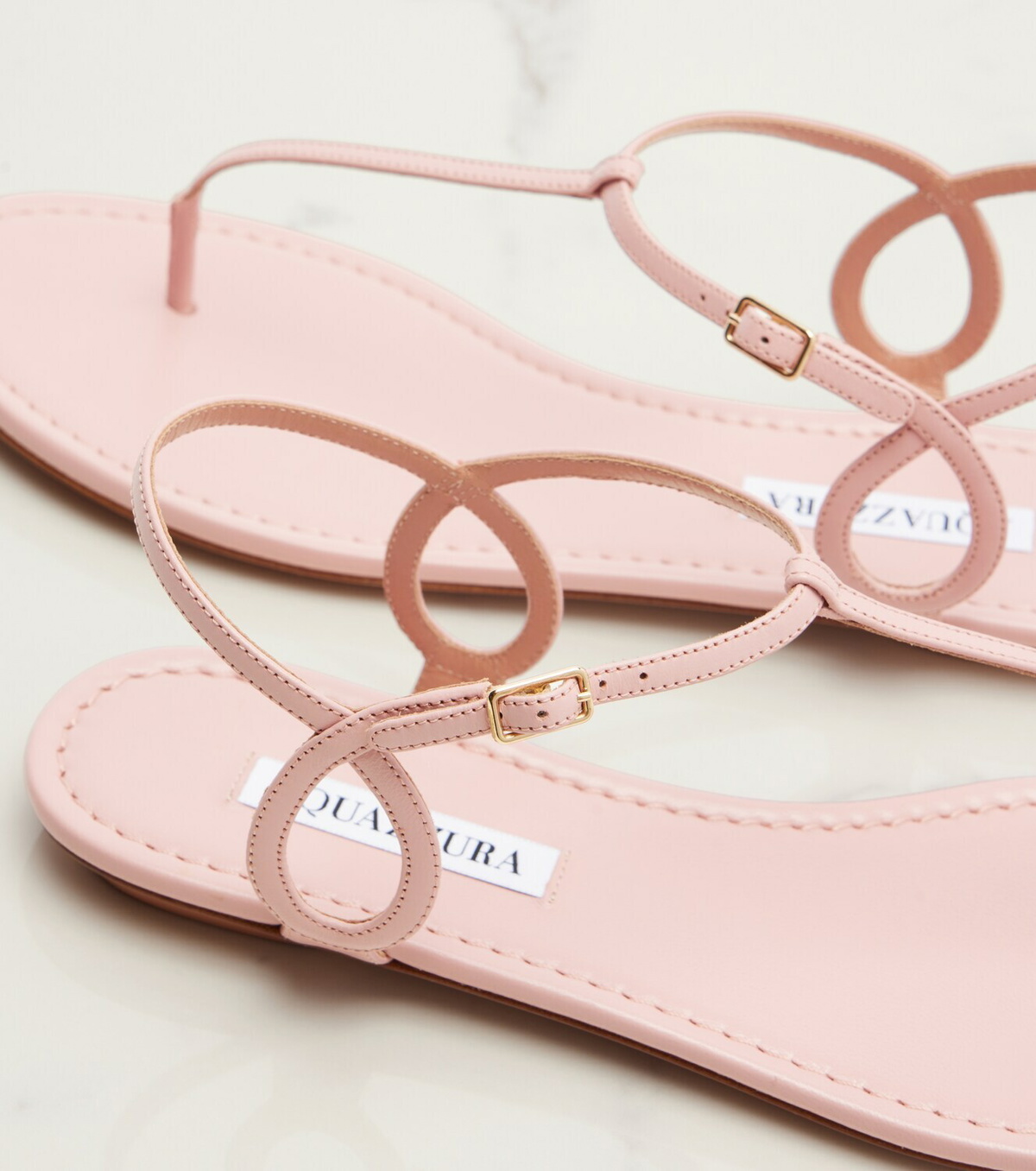 Aquazzura Almost Bare leather thong sandals