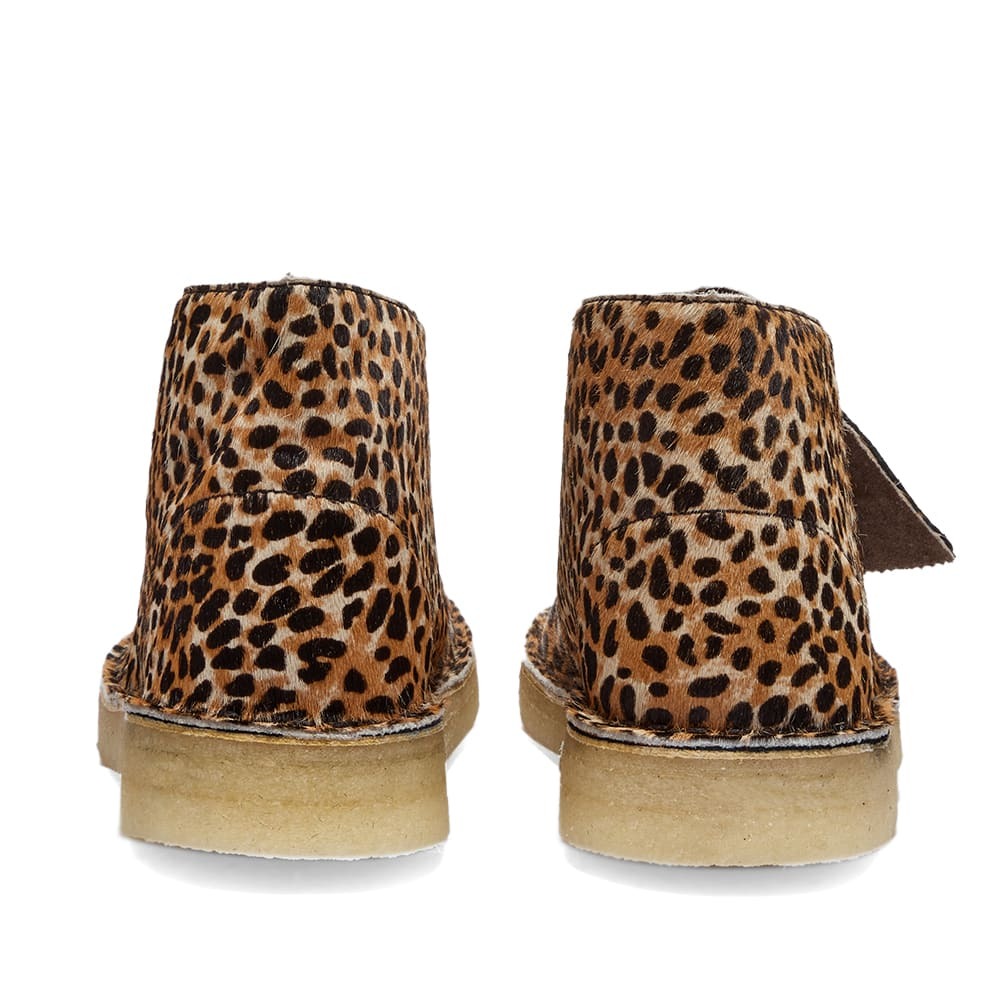 clarks desert boots leopard print