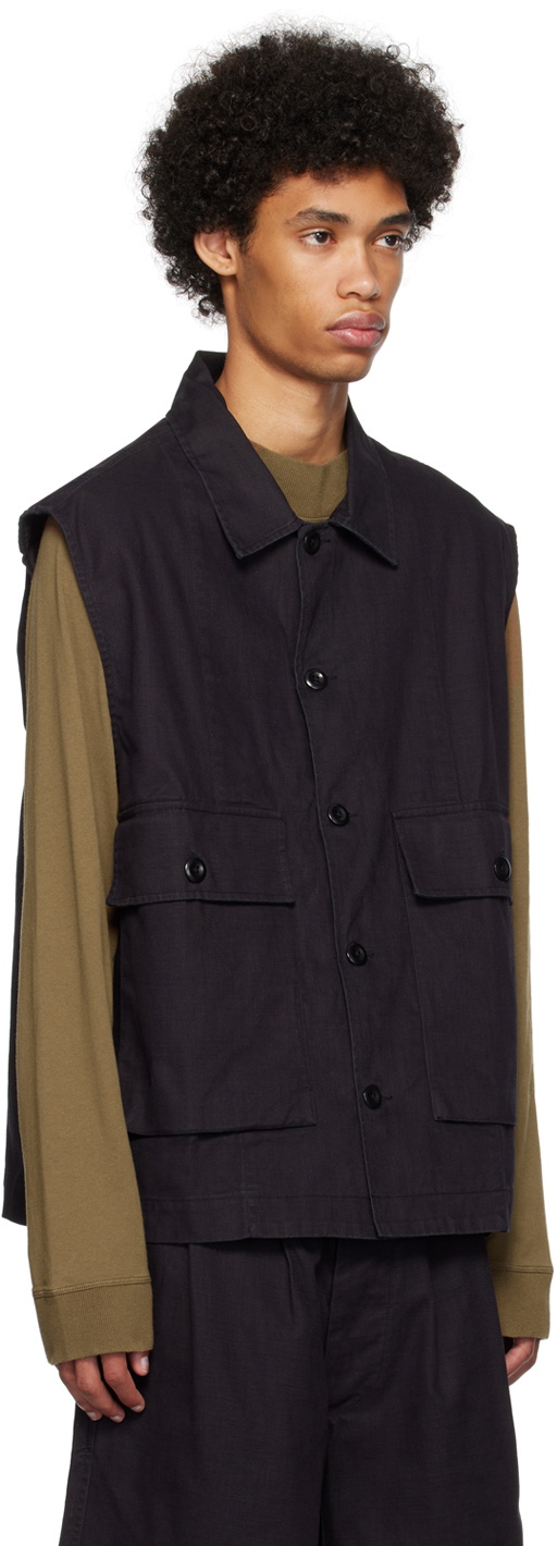 MARGARET HOWELL　MHL 半袖シャツ　ネイビー MARGARET HOWELL MHL 半袖シャツ ネイビー