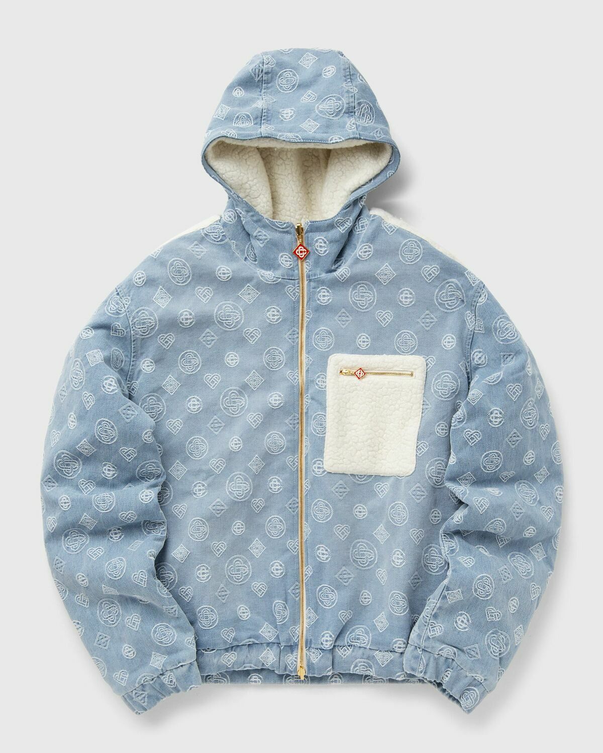 Casablanca CASHMERE TERRY/ DENIM REVERSIBLE JACKET Blue Mens Denim Jacket