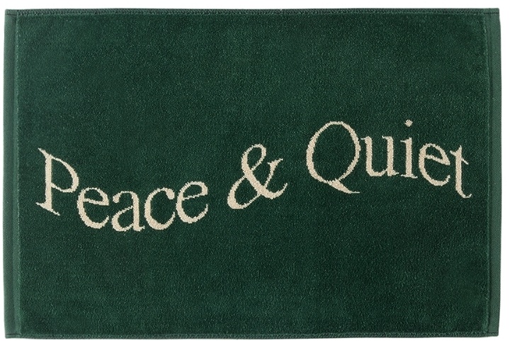 Photo: Museum of Peace & Quiet Green Wordmark Sports Towel