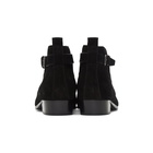 Saint Laurent Black Wyatt 30 Buckle Boots