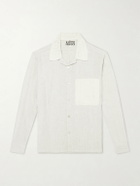 Kartik Research - Crochet-Trimmed Ramie and Cotton-Blend Shirt - Neutrals
