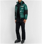 Moncler Grenoble - Gollinger Panelled Quilted Glossed-Nylon Hooded Down Ski Jacket - Green