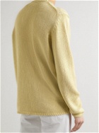 Agnona - Silk and Cotton-Blend Sweater - Yellow