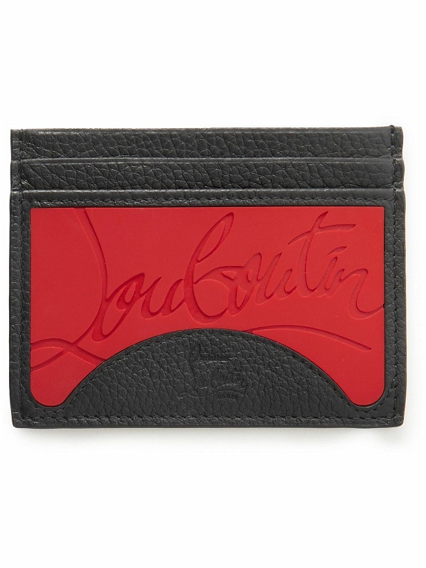 Photo: Christian Louboutin - Full-Grain Leather and Logo-Debossed Rubber Cardholder
