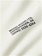 Wood Wood - Hugh Logo-Print Organic Loopback Cotton-Jersey Sweatshirt - Neutrals