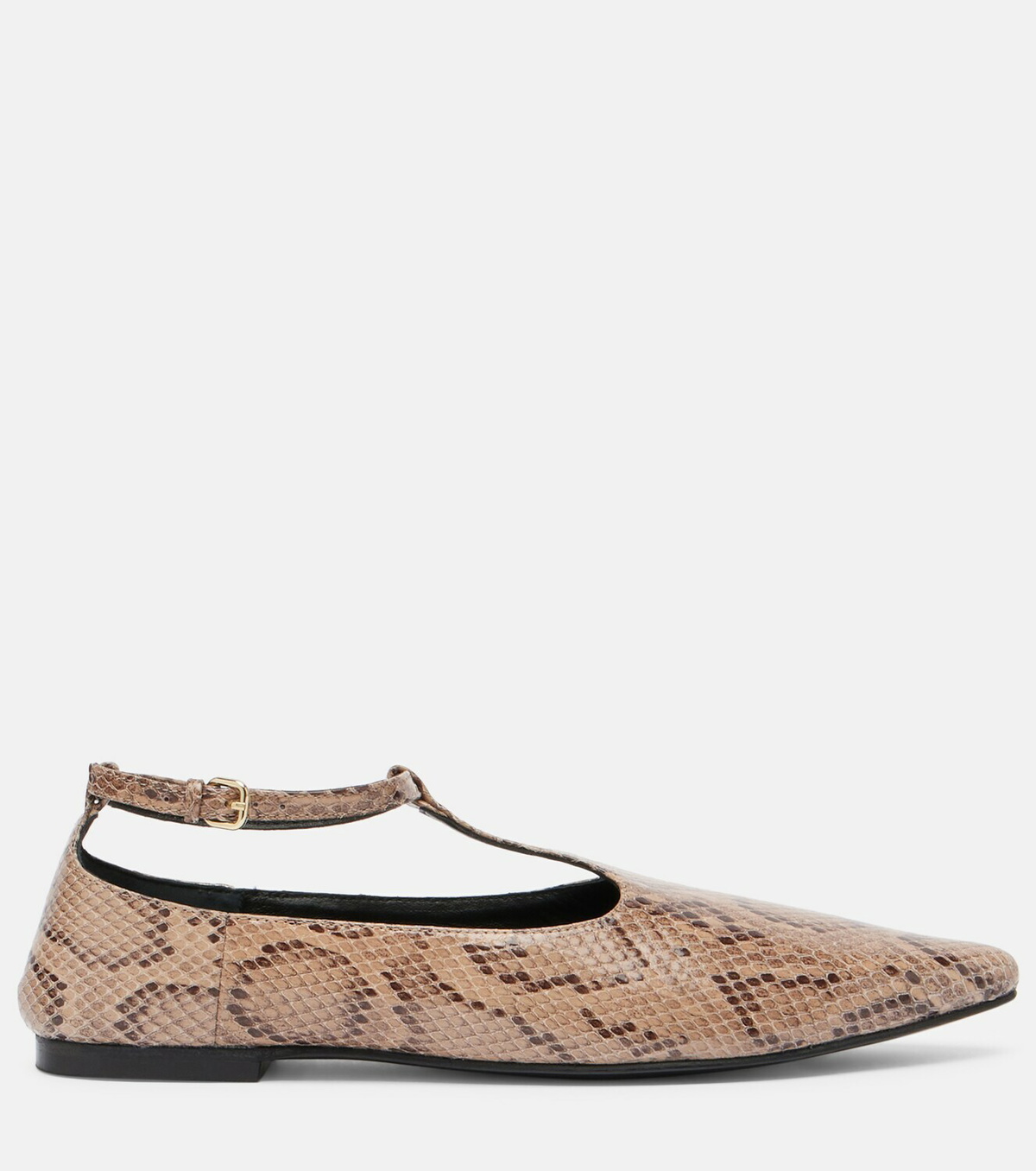 A.Emery Ward snake-effect leather Mary Jane flats