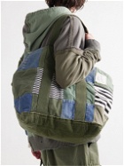 Greg Lauren - Patchwork Denim, Cotton-Canvas and Knitted Tote Bag