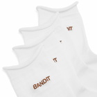 Bandit Men's Grid Literun OG Socks in White/Baked Clay