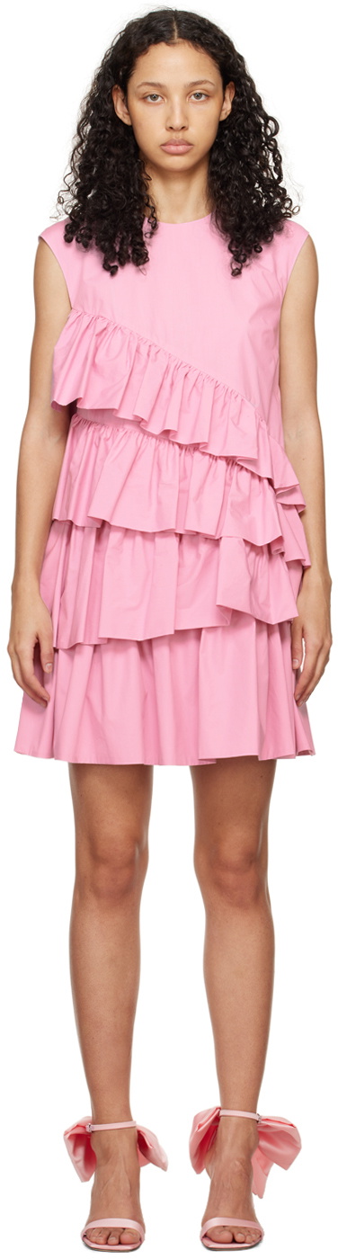 strapless open back dress Wedtrend Women Cute Hot Pink Tiered Homecoming Dress A Line V Neck Backless  Pleated Short Prom Dress – WEDTREND main image 1