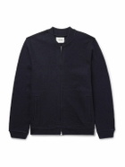 NN07 - 6398 Boiled Merino Wool Bomber Jacket - Blue