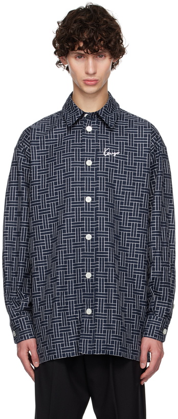 Photo: Kenzo Navy Kenzo Paris 'Kenzo Weave' Shirt