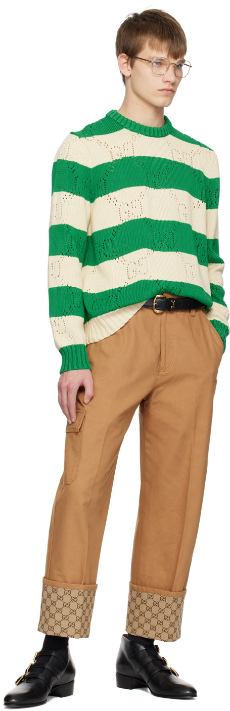 Gucci Brown GG Cuff Cargo Pants