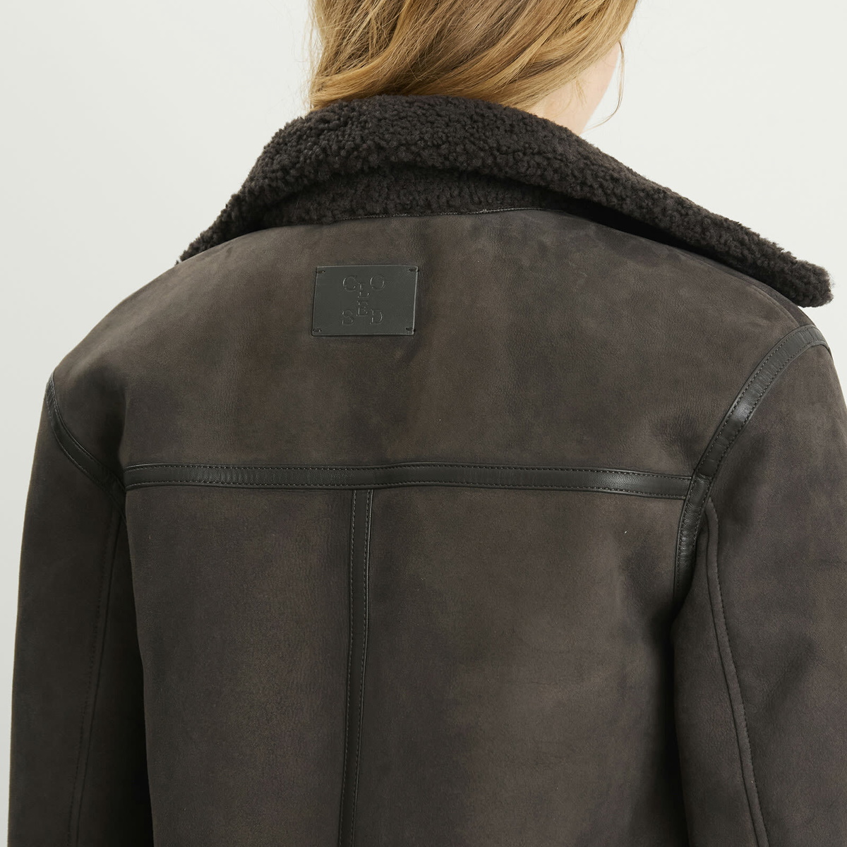 Closed Women's Shearling Jacket in Cosmic Grey