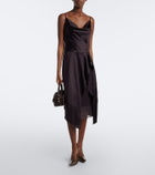 Acne Studios Lace-trimmed satin slip dress