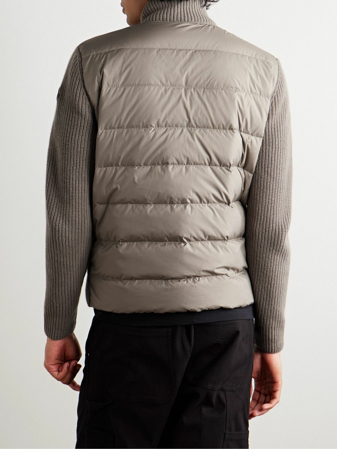 MONCLER VIRGIN WOOL JACKET ジャケット Moncler - Panelled Virgin Wool and Cashmere-Blend and Shell