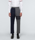 Thom Browne - 4-Bar wool flannel straight pants